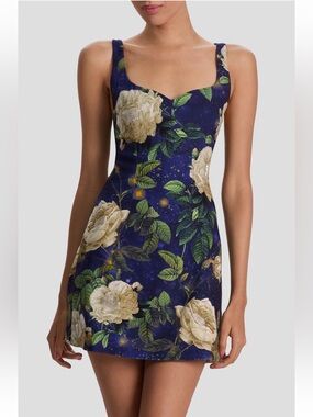 Alice + Olivia Eve Floral Beaded Cocktail Dress
